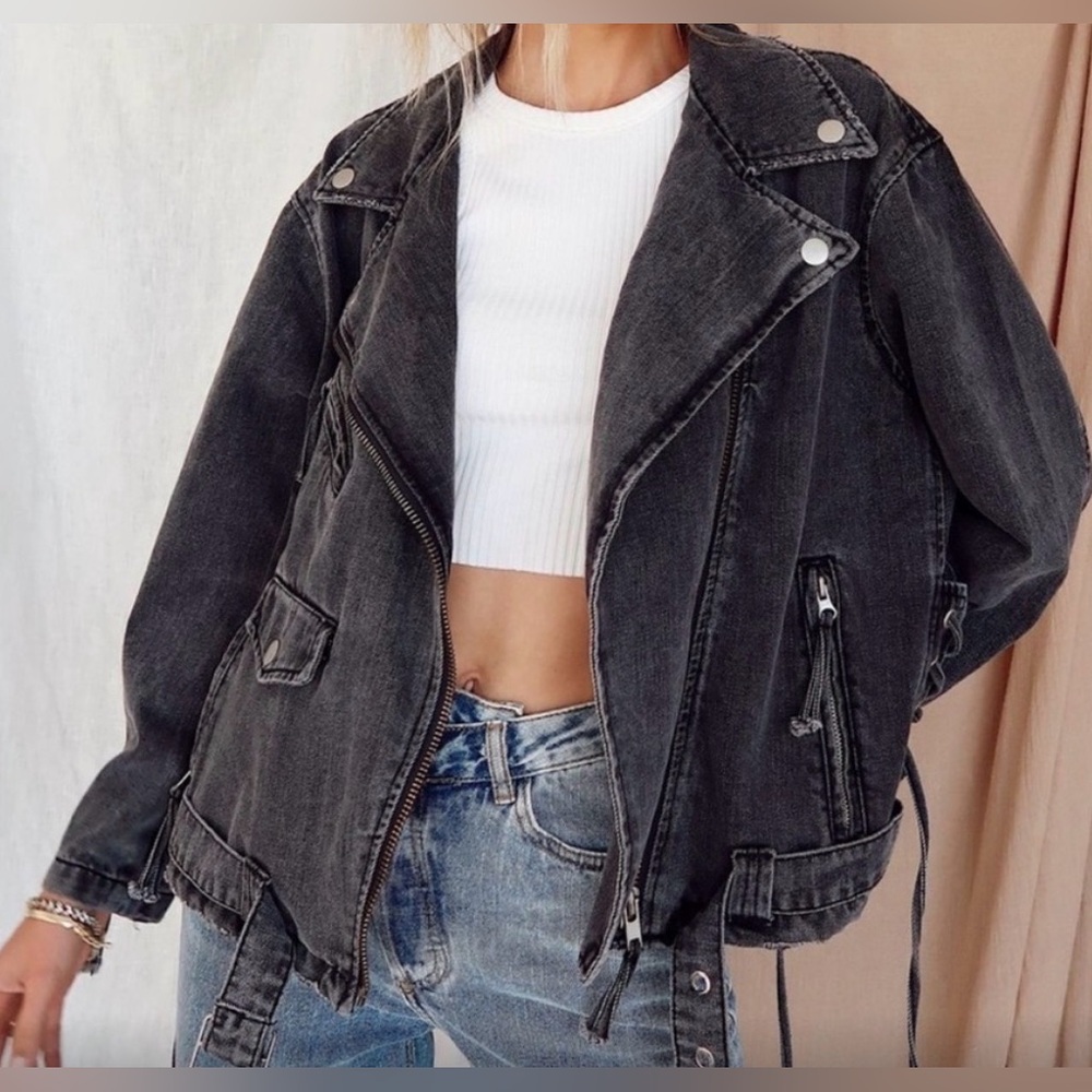 12th Tribe Charcoal Jean Jacket